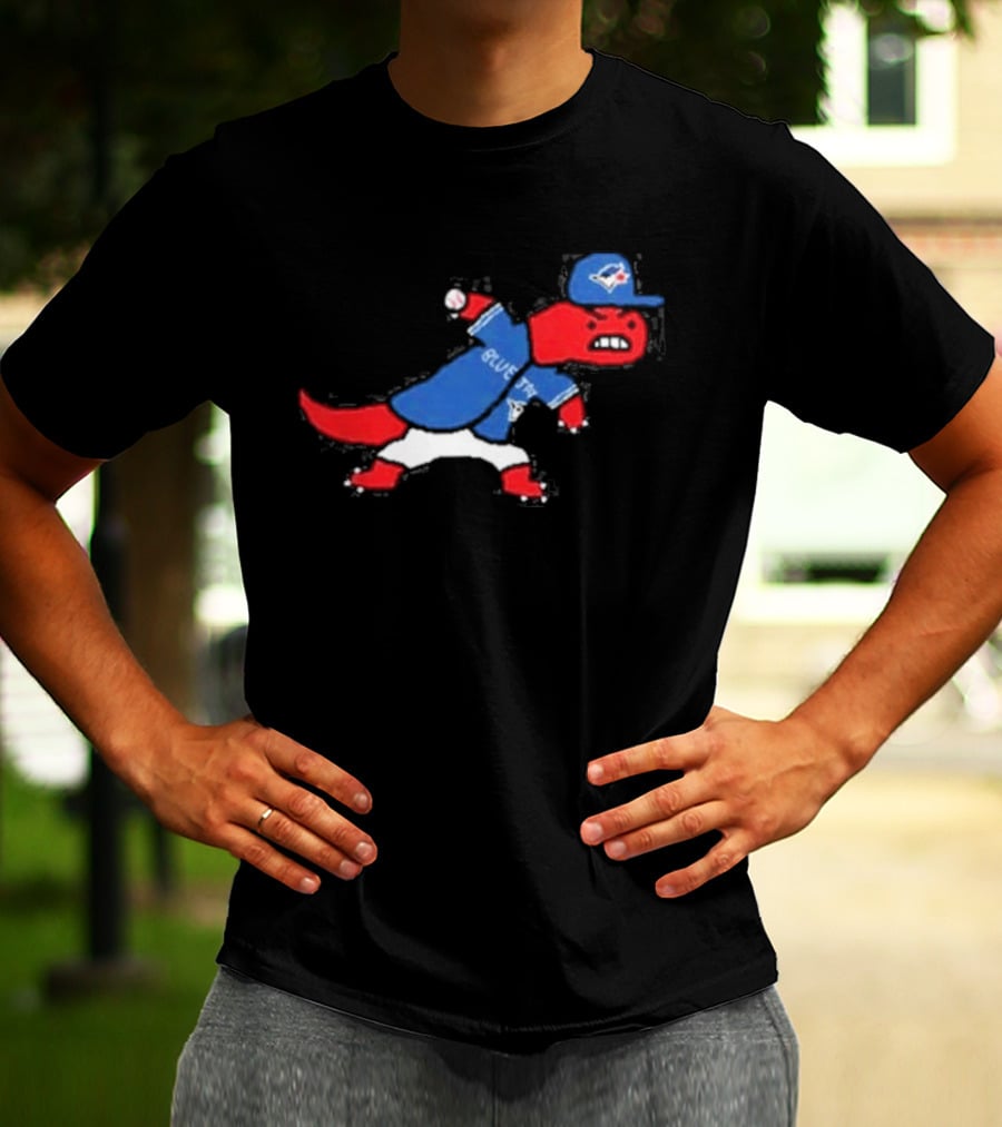 Toronto Blue Jays Raptors Collaboration Paint Style Sports Fan T-Shirt