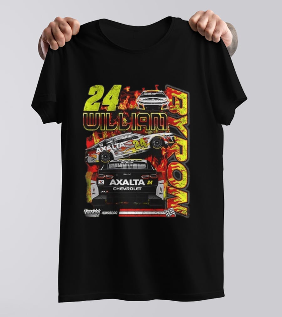 William Byron 24 Axalta Chevrolet Flames Racing Hendrick Motorsports T-Shirt