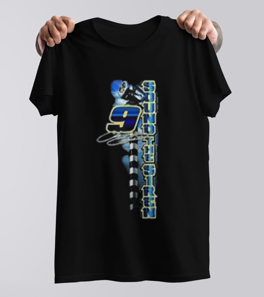 Chase Elliott 9 Sound The Siren Racing Helmet Checkered Flag T-Shirt
