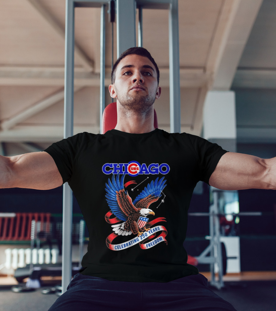 Chicago Cubs Bald Eagle Celebrating 250 Years Freedom T-Shirt