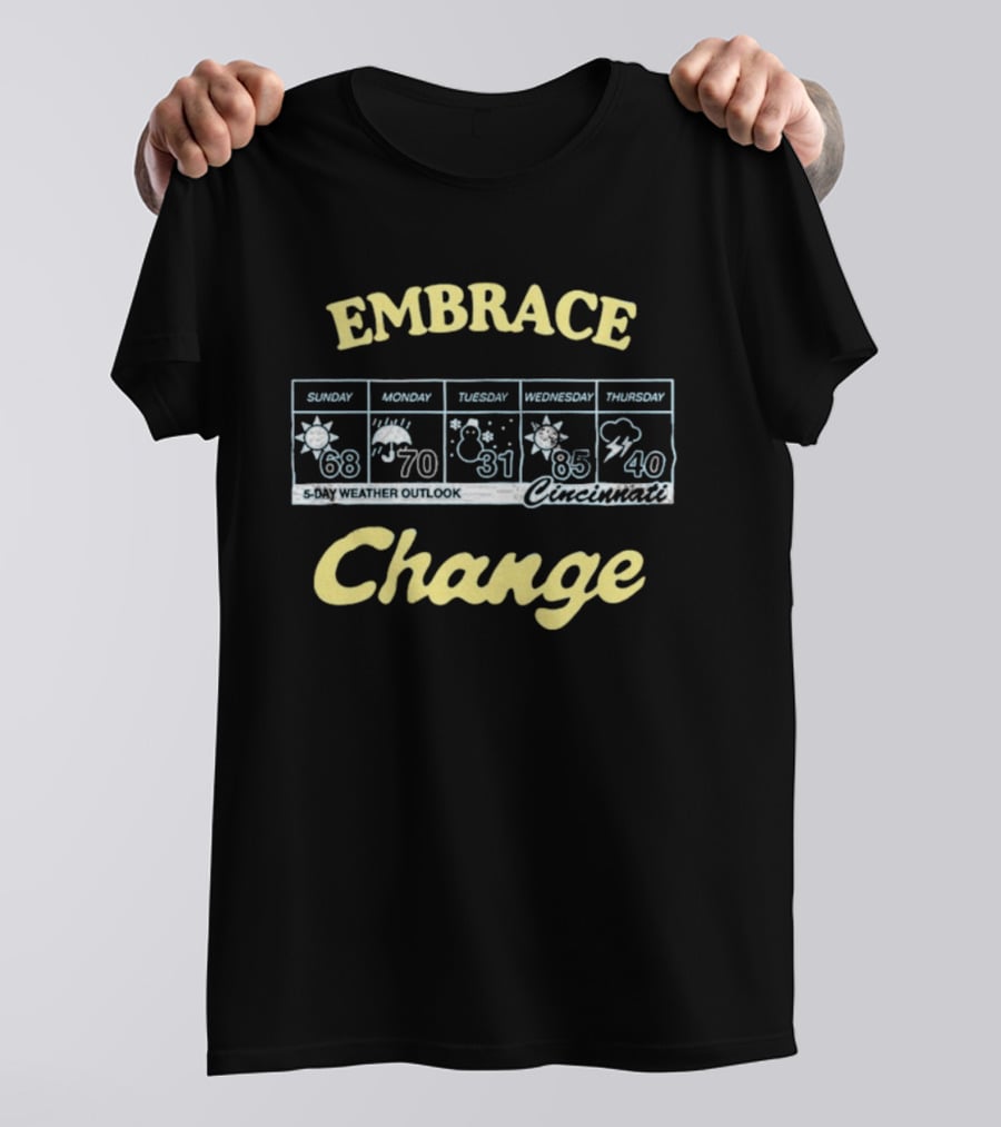 Cincinnati Embrace Change 5 Day Weather Outlook Forecast T-Shirt