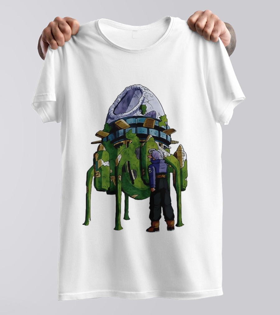Dragon Ball Z Future Trunks Capsule Corp Time Machine Scene T-Shirt