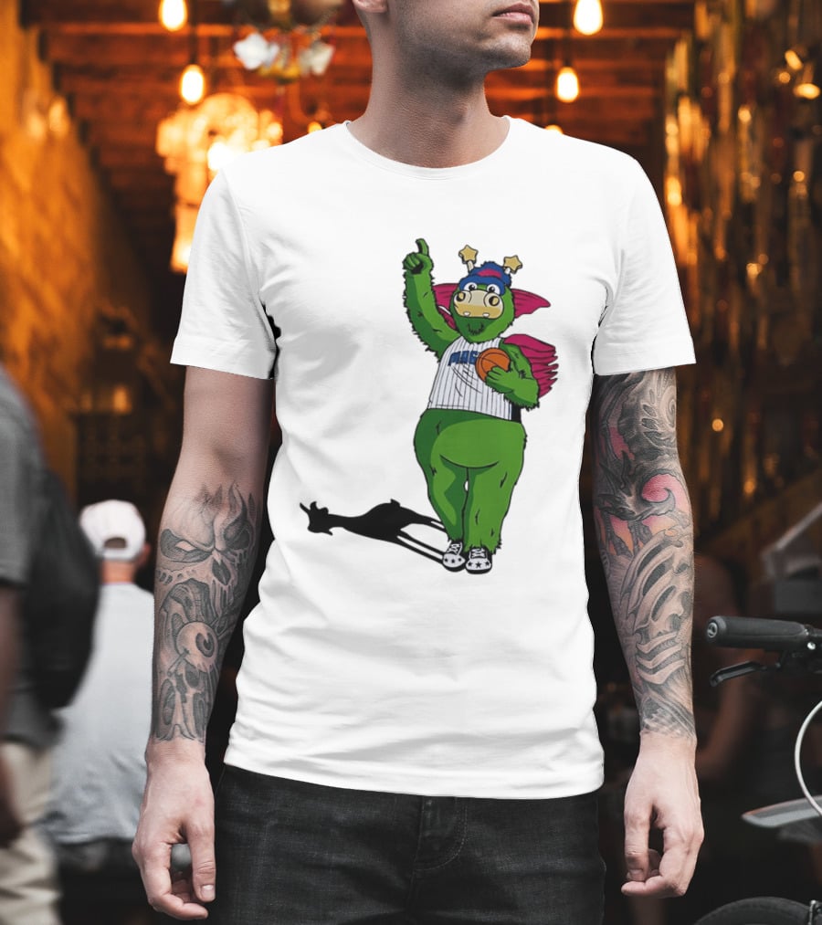 Orlando Magic Stuff Mascot In NBA Jersey Holding Basketball T-Shirt