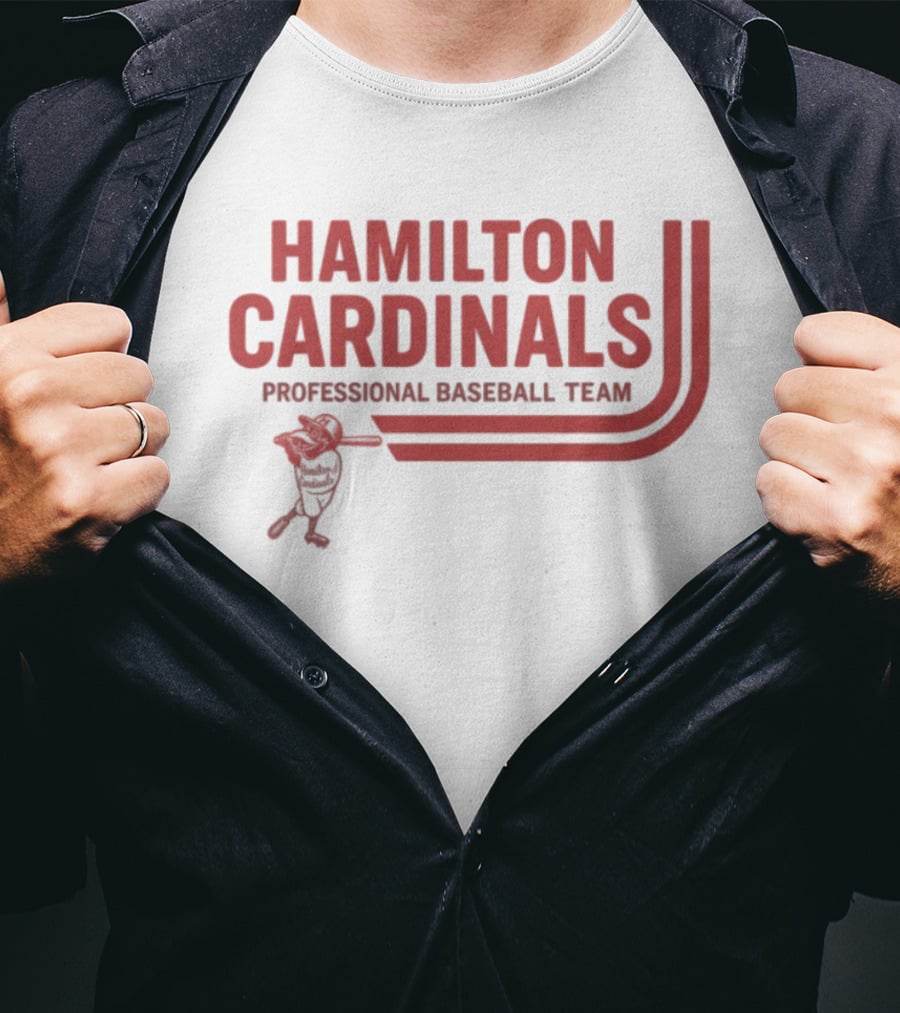 Hamilton Cardinals Professional Baseball Team Red T-Shirt