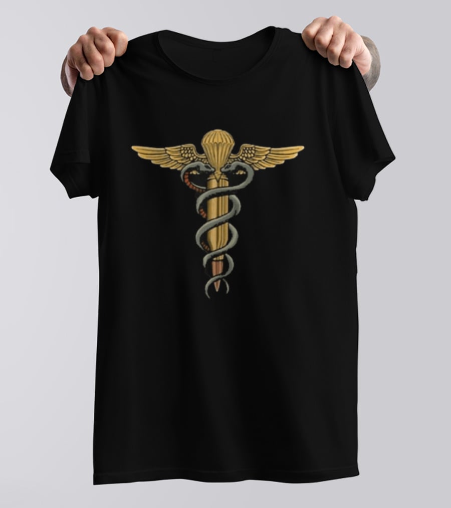 Doing The Lords Work 0331 Nun Army Combat Medic Parachute Wings Caduceus T-Shirt