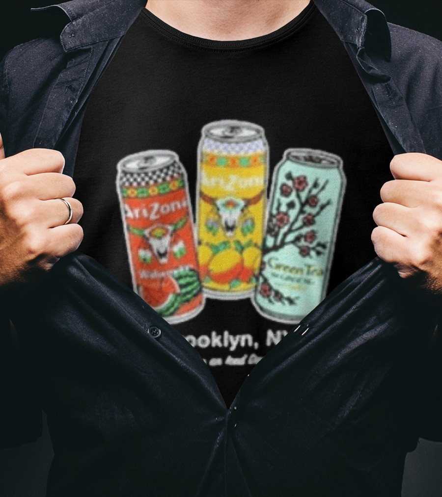 Drinkarizona Black Big Cans In Bin T-Shirt
