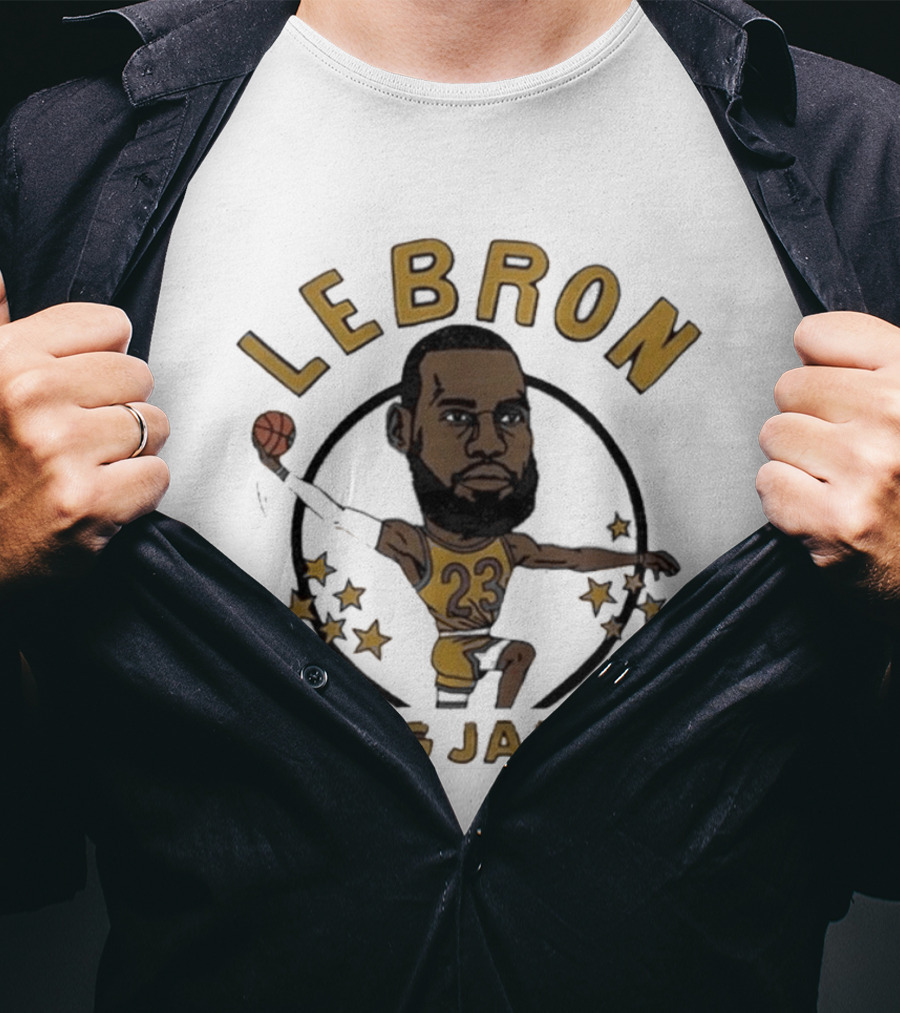 LeBron King James Los Angeles Lakers Basketball Caricature 23 T-Shirt