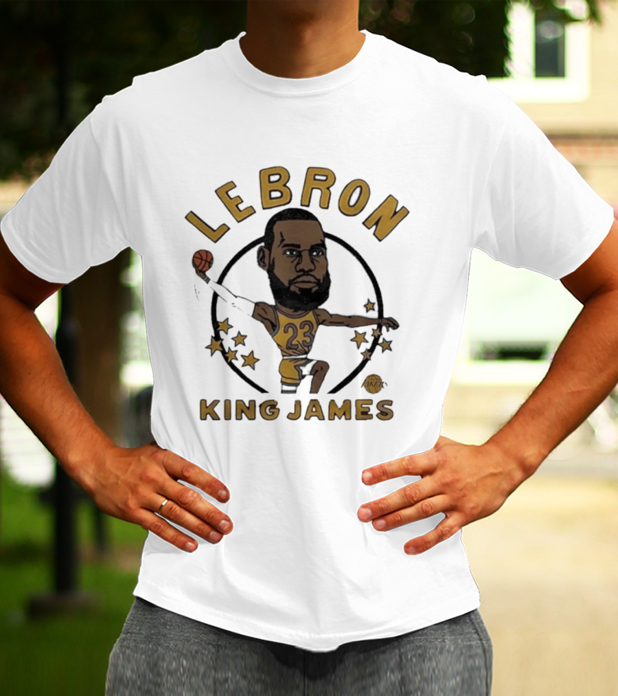 LeBron King James Los Angeles Lakers Basketball Caricature 23 T-Shirt