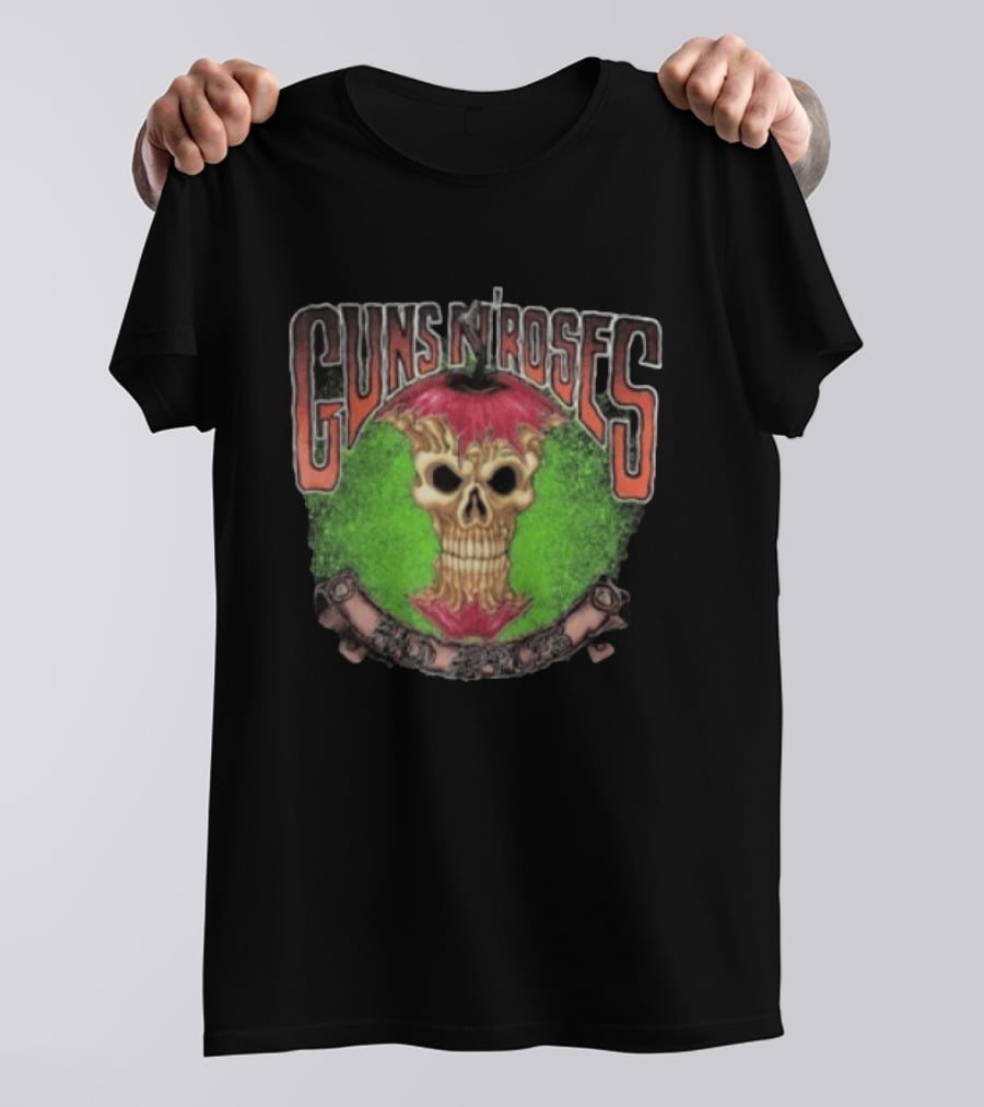 Guns N Roses Bad Apple Skull Use Your Illusion Tour 1991 1993 T-Shirt