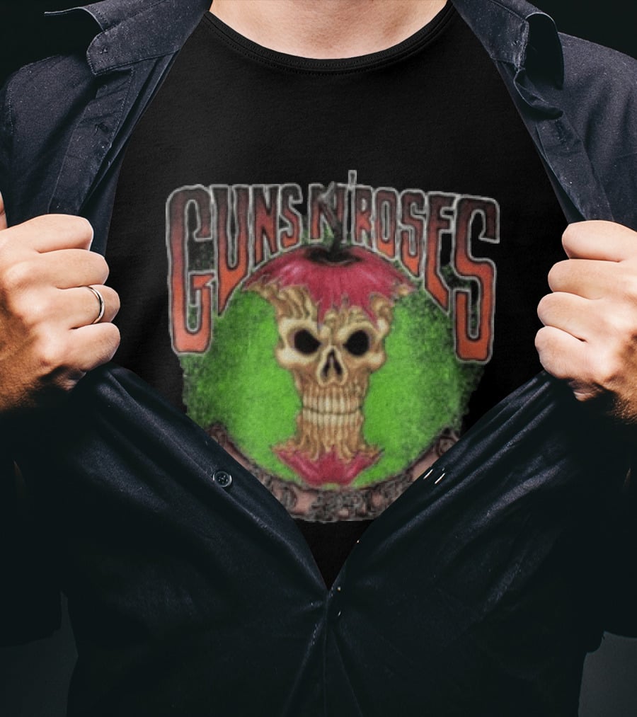 Guns N Roses Bad Apple Skull Use Your Illusion Tour 1991 1993 T-Shirt