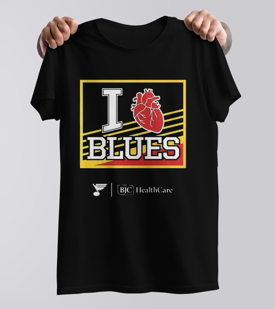 I Heart Blues 2025 BJC Healthcare Promotion T-Shirt