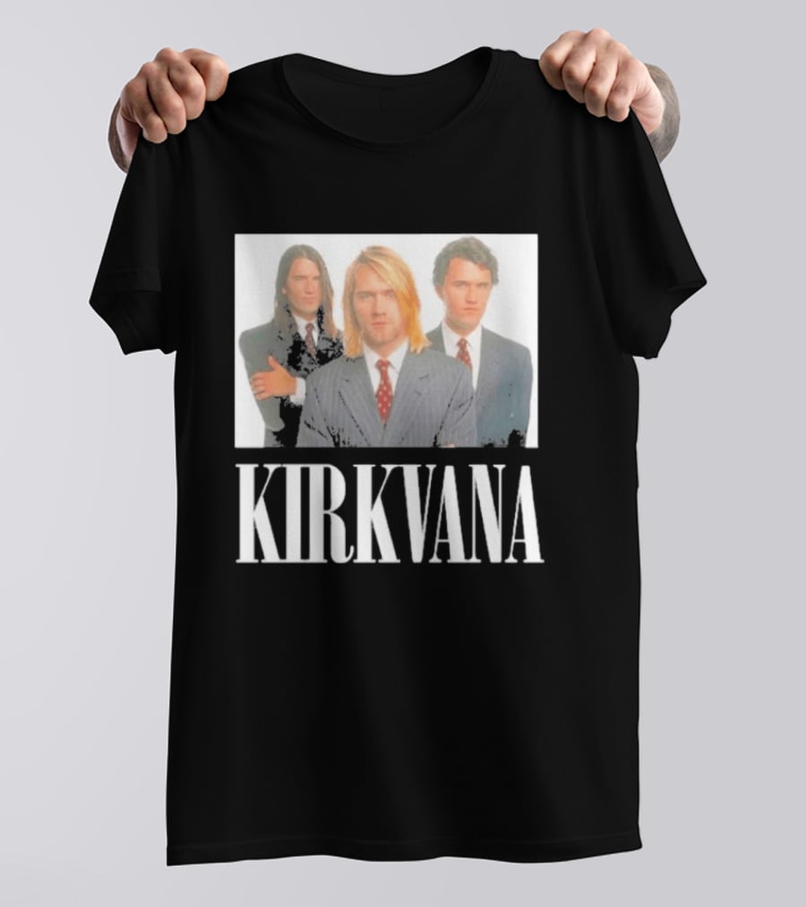 Kirkvana Nirvana Kurt Cobain Dave Grohl Suit T-Shirt