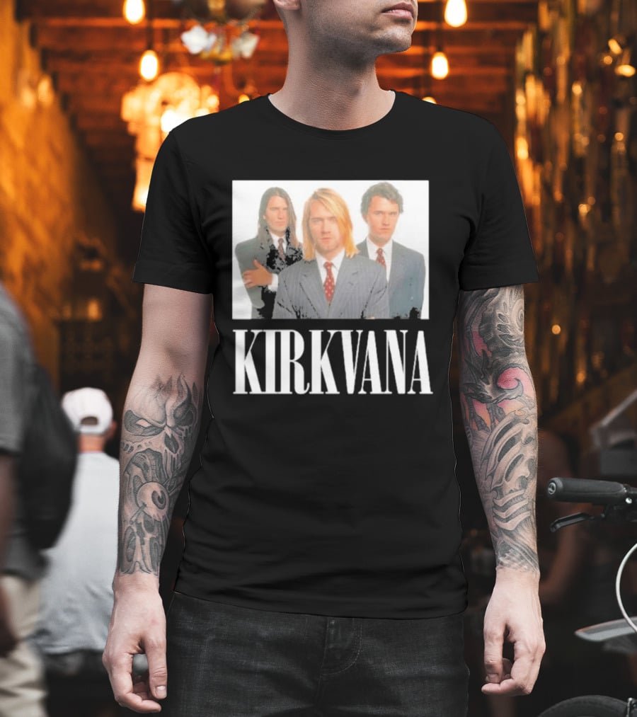 Kirkvana Nirvana Kurt Cobain Dave Grohl Suit T-Shirt