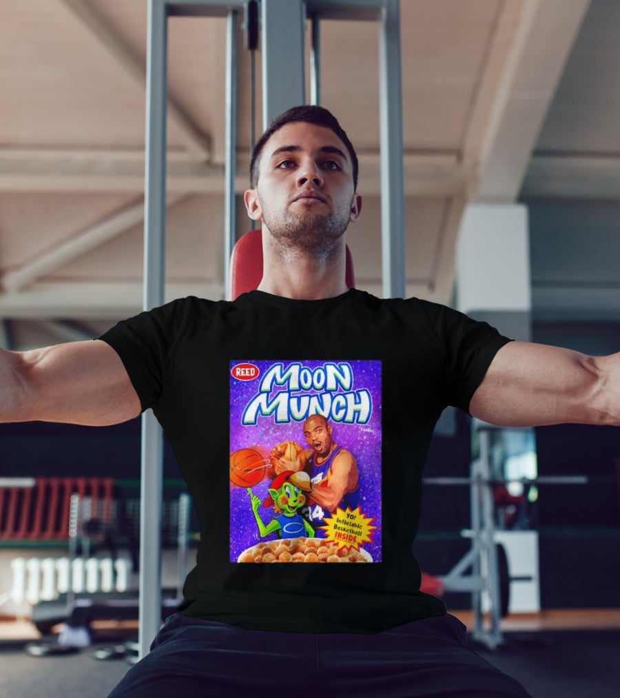Reed Moon Munch Basketball Cereal Charles Barkley Phoenix Suns Magic T-Shirt