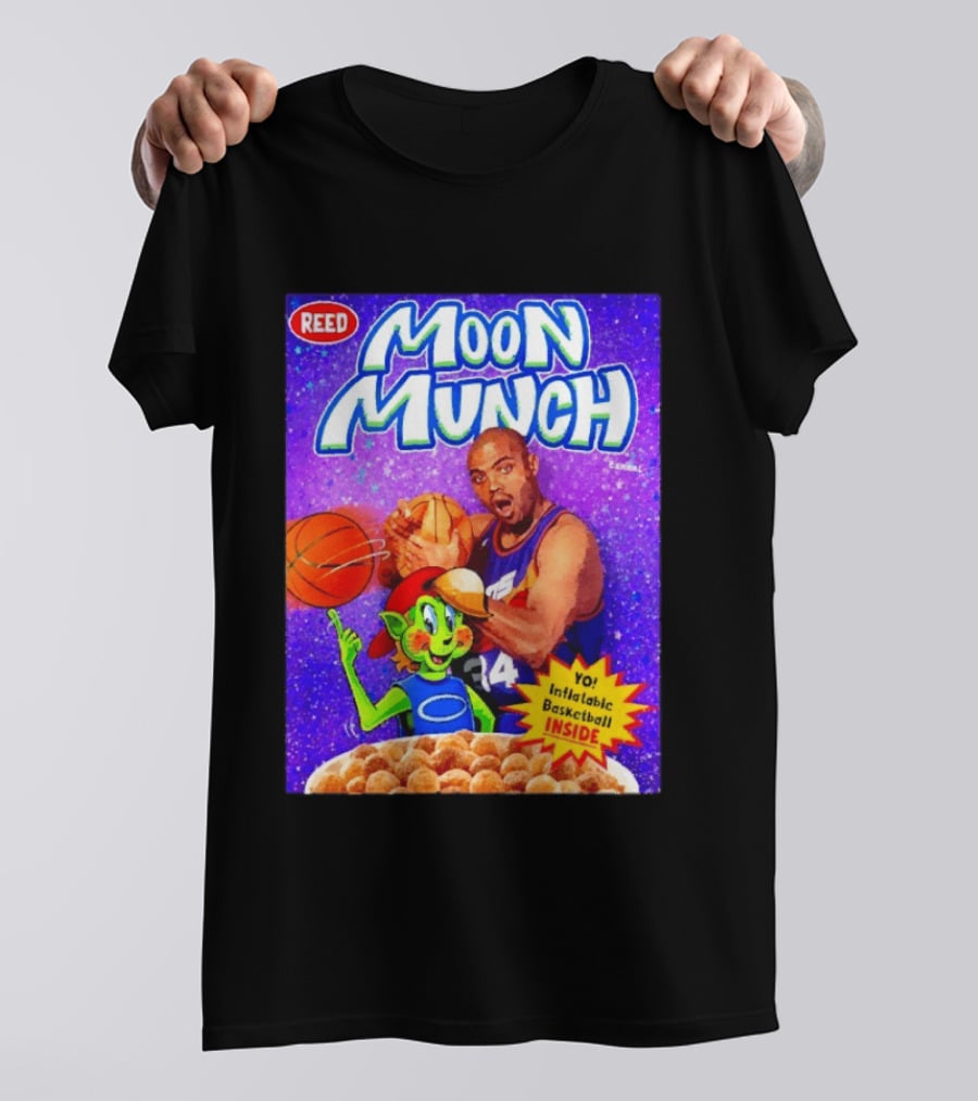 Reed Moon Munch Basketball Cereal Charles Barkley Phoenix Suns Magic T-Shirt
