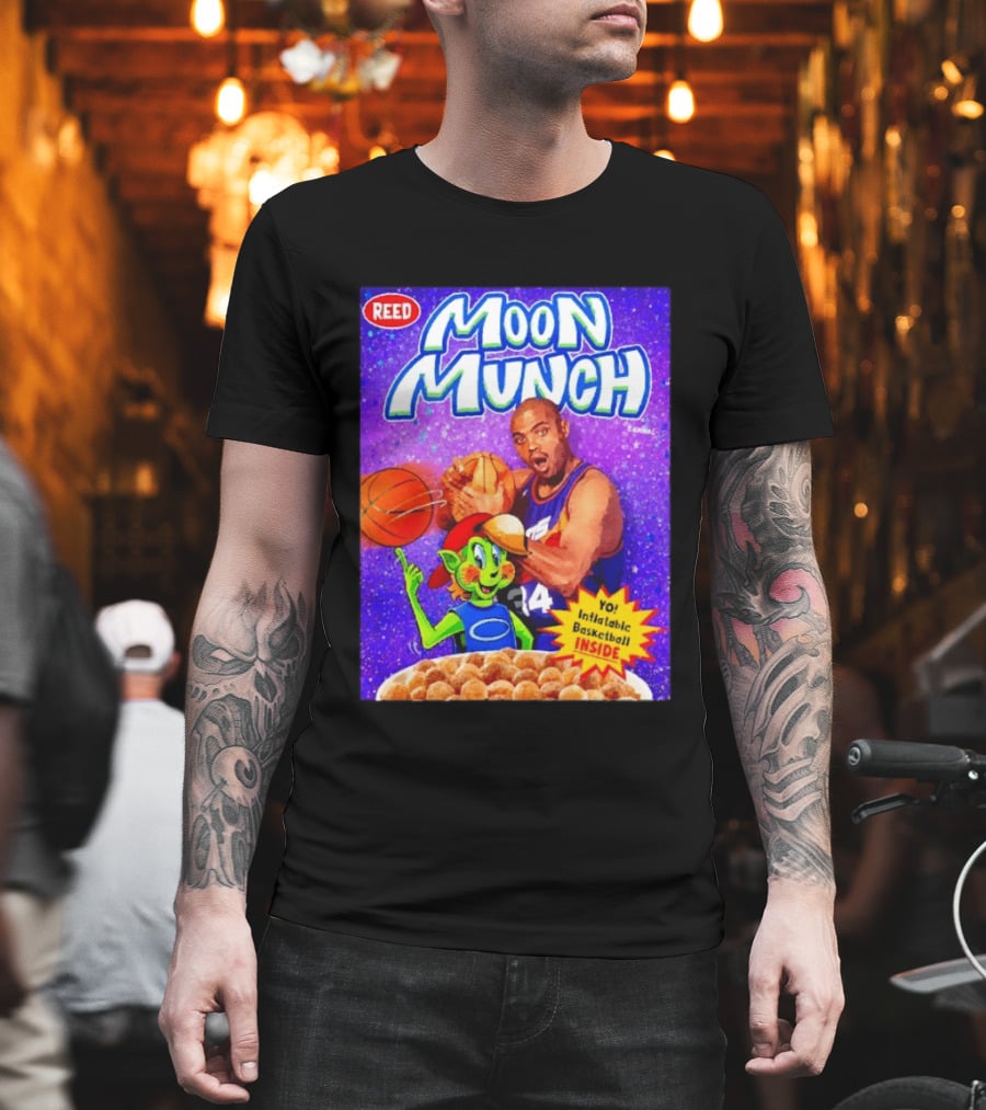 Reed Moon Munch Basketball Cereal Charles Barkley Phoenix Suns Magic T-Shirt