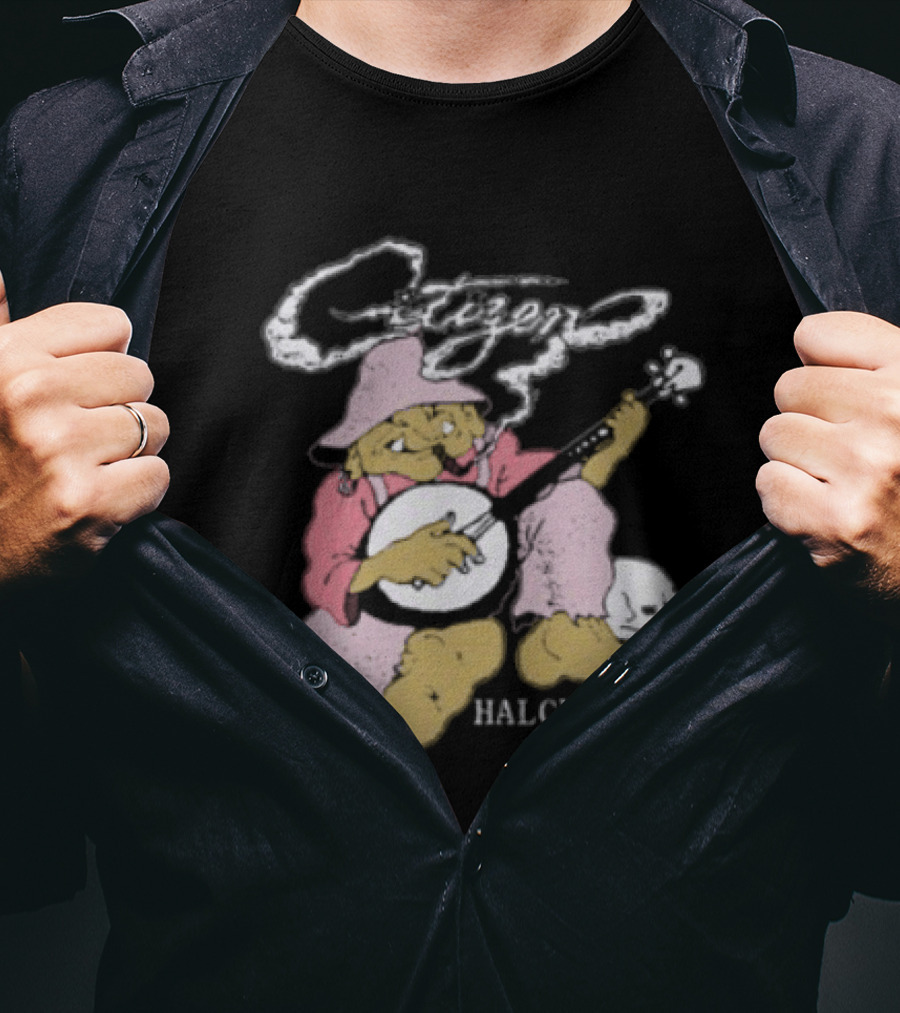 Citizen Halcyon Blues Smoking Gnome Banjo Player T-Shirt