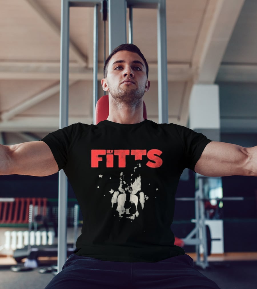 Lily Fitts Red Text With Abstract White Splash T-Shirt