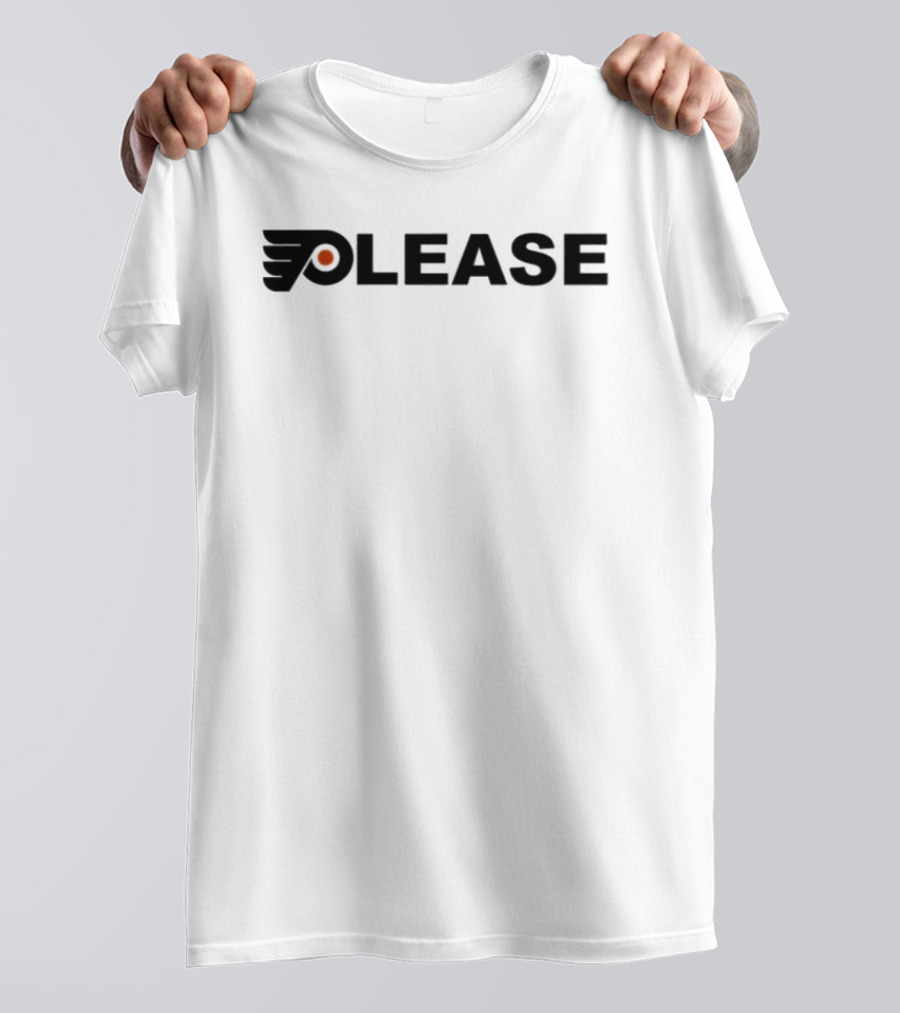 NHL Philadelphia Flyers Hockey Winged Eye Logo Parody Please T-Shirt