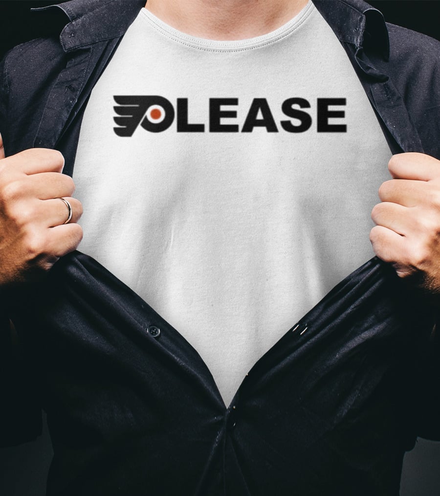 NHL Philadelphia Flyers Hockey Winged Eye Logo Parody Please T-Shirt