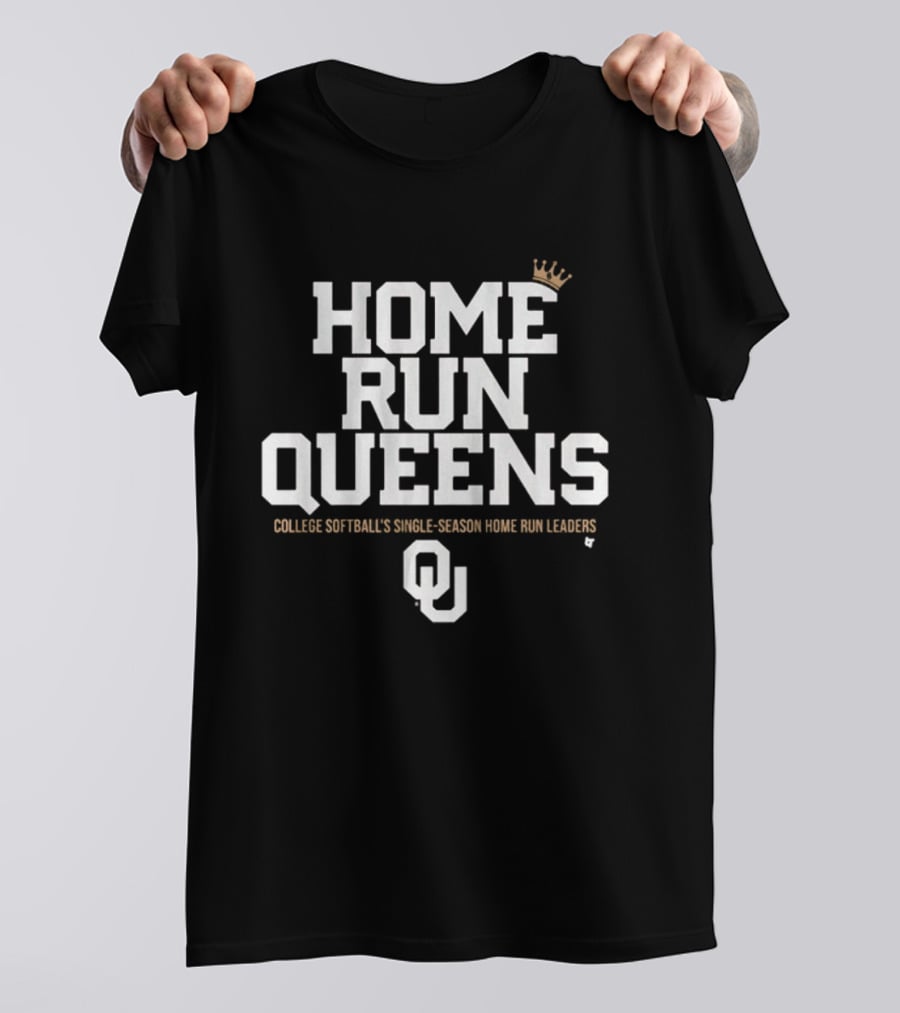 Oklahoma Home Run Queens College Softball Single Season Leaders OU T-Shirt