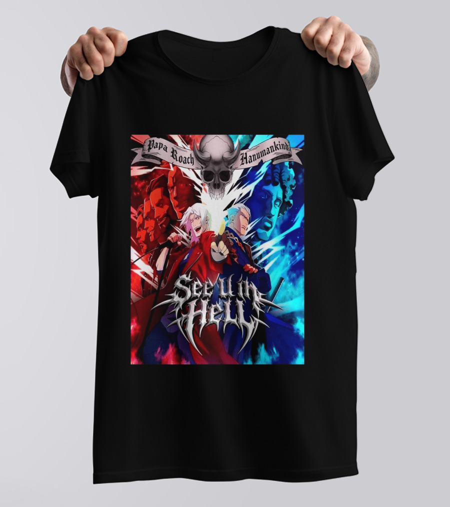 Papa Roach Hanumankind Devil May Cry Season 2 See U In Hell Song T-Shirt