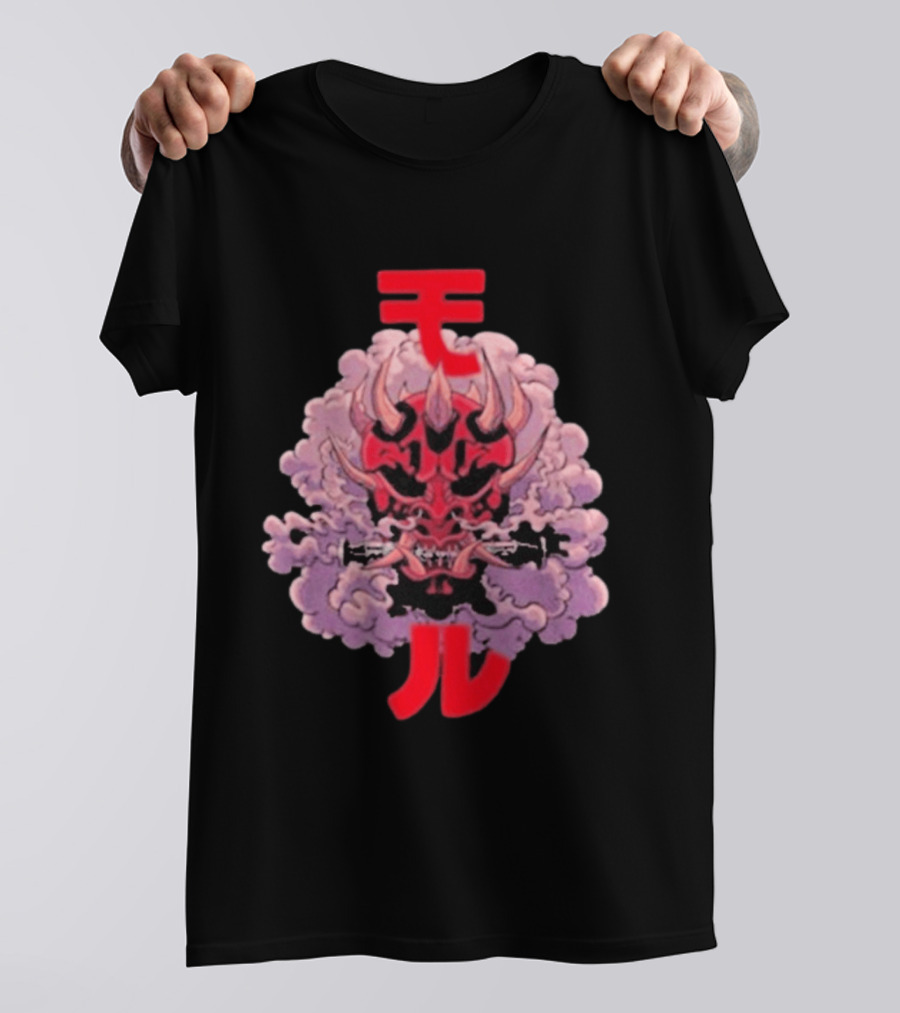 Screencrush Warrior Of Vengeance Oni Mask Kanji T-Shirt
