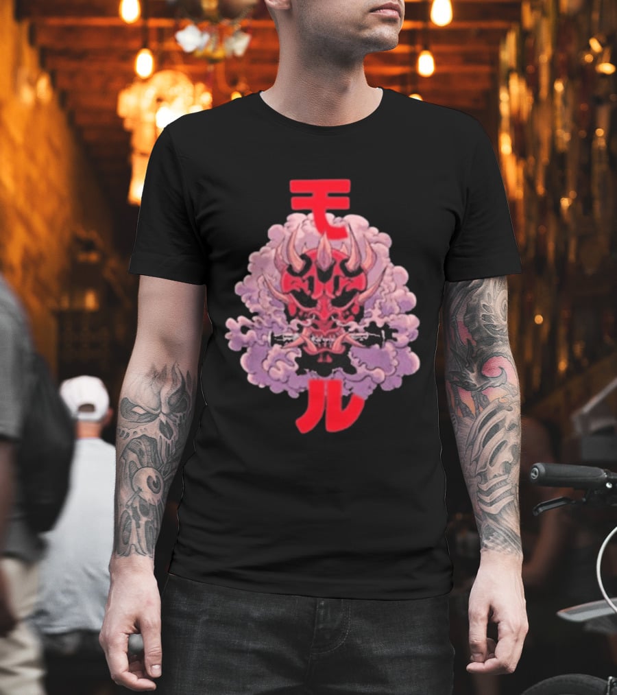 Screencrush Warrior Of Vengeance Oni Mask Kanji T-Shirt