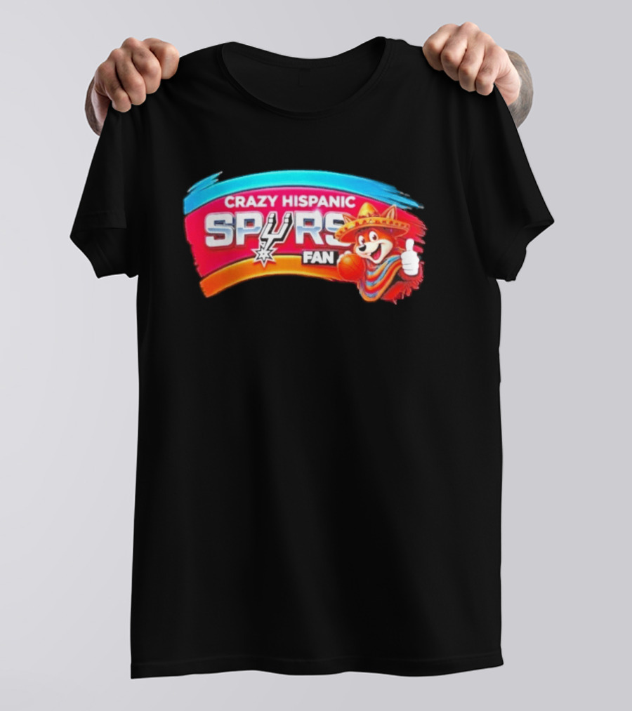 Crazy Hispanic Spurs Fan San Antonio Coyote Basketball 2026 T-Shirt