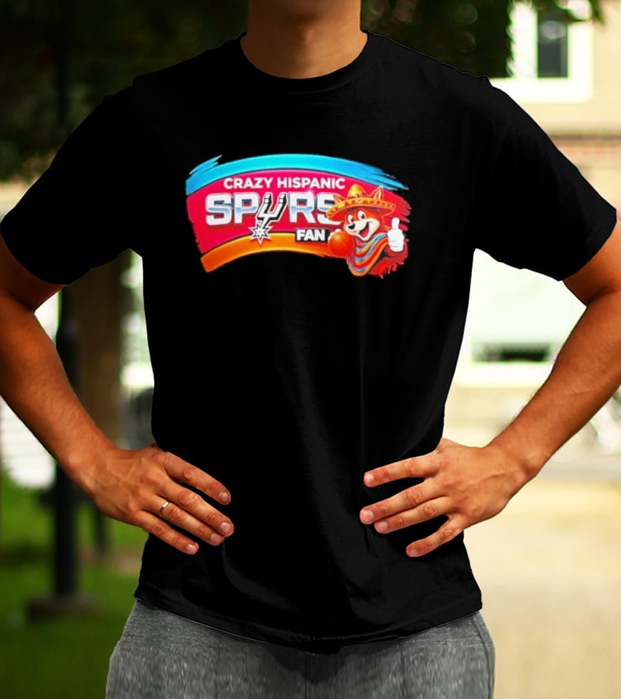 Crazy Hispanic Spurs Fan San Antonio Coyote Basketball 2026 T-Shirt
