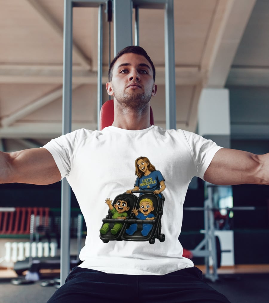 Pro Wrestling Tees Let's Wrestle Mother Lareesa Double Stroller Kids T-Shirt