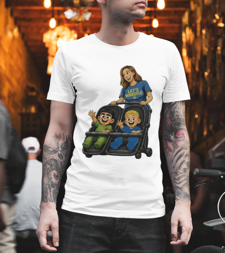 Pro Wrestling Tees Let's Wrestle Mother Lareesa Double Stroller Kids T-Shirt