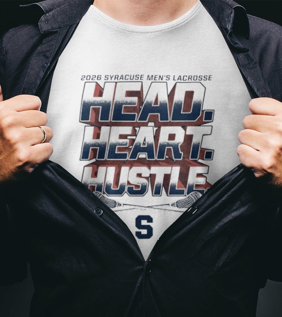 2023 Syracuse Men's Lacrosse Head Heart Hustle S T-Shirt