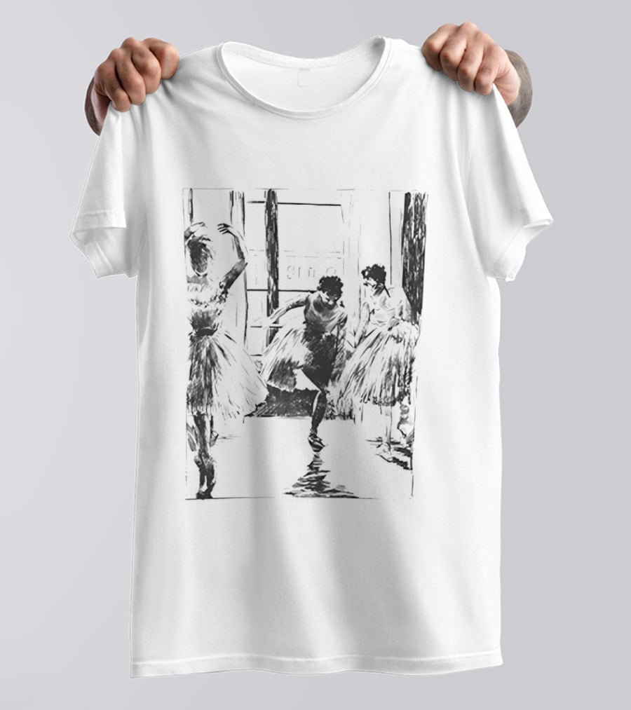 Ballet Dancers Sketch Dance Movements In Tutu Outfits T-Shirt