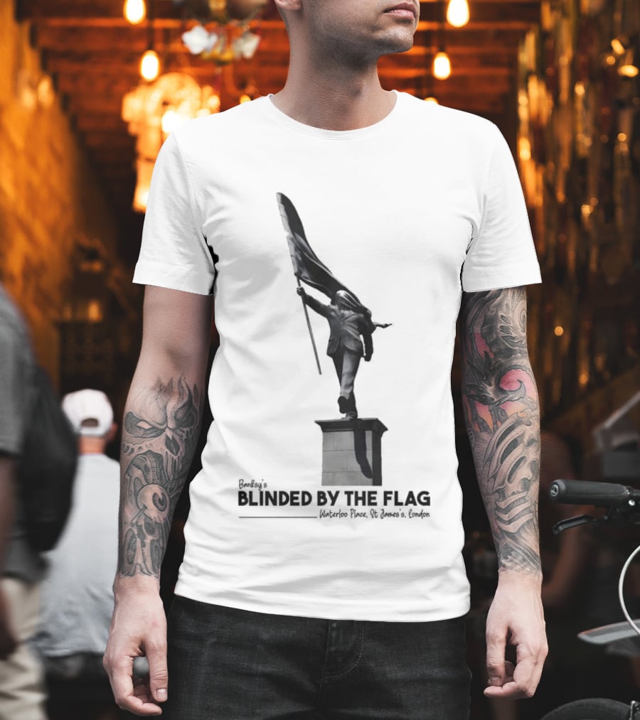 Banksy Blinded By The Flag London Statue T-Shirt