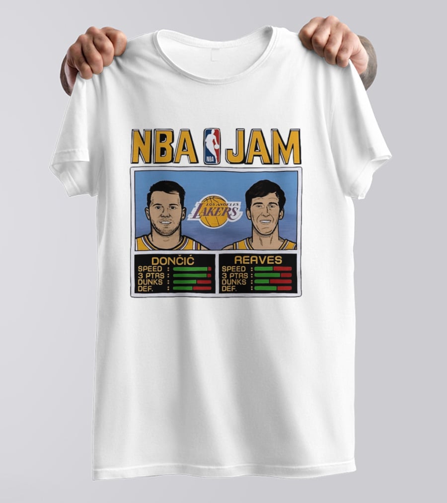 NBA Jam Luka Doncic Austin Reaves Los Angeles Lakers T-Shirt