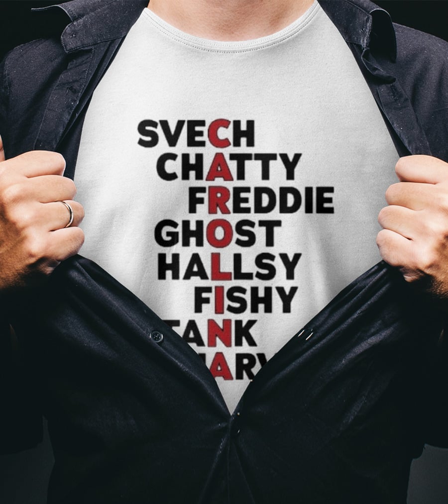 Carolina Hockey Names Svech Chatty Freddie Ghost Hallsy Fishy Stank Jarvy 2026 T-Shirt
