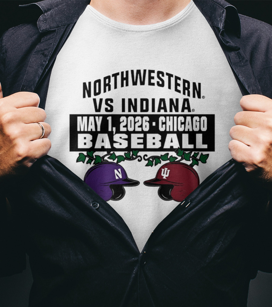 Northwestern Vs Indiana May 1 2026 Chicago Baseball T-Shirt
