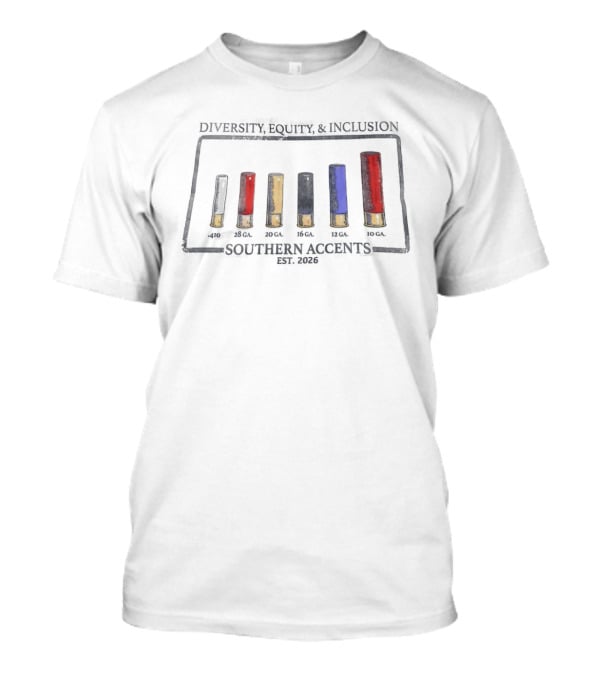 Diversity Equity And Inclusion Southern Accents 2026 Colorful Cartridges T-Shirt