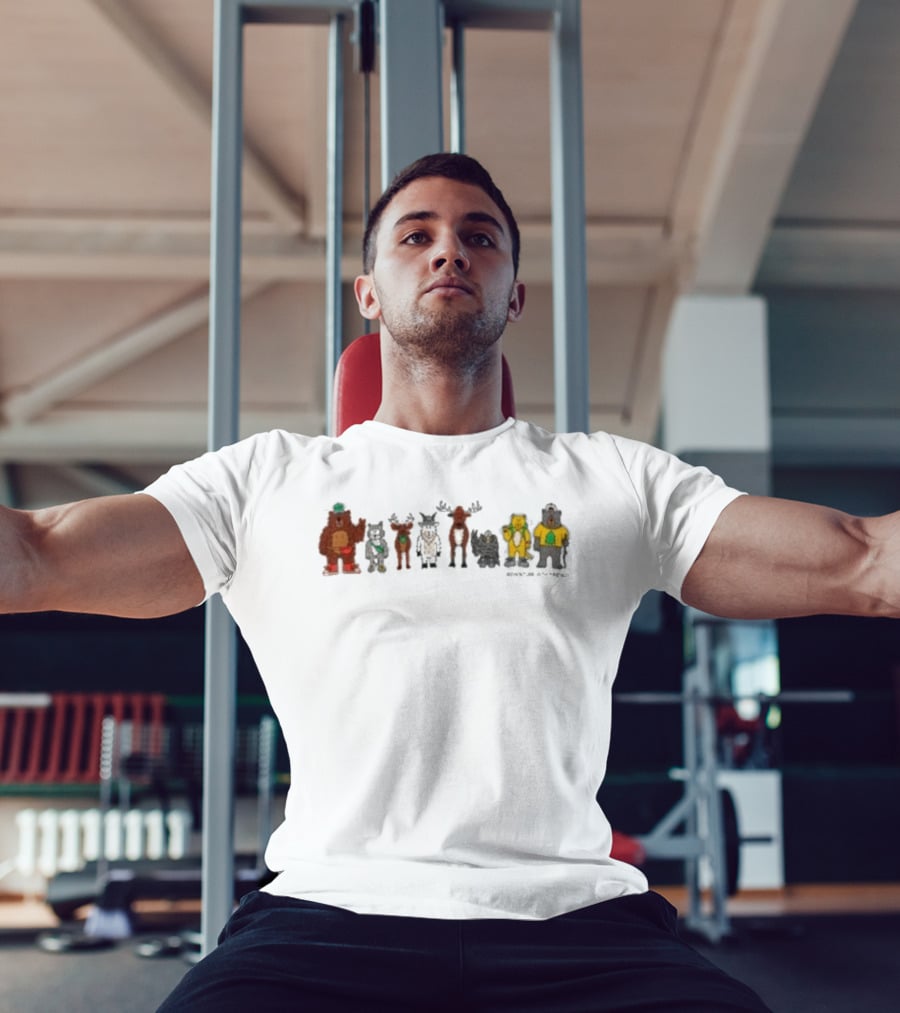 Parks Project Adventure Crew Forest Animals With Bears, Moose, And Squirrel Characters T-Shirt