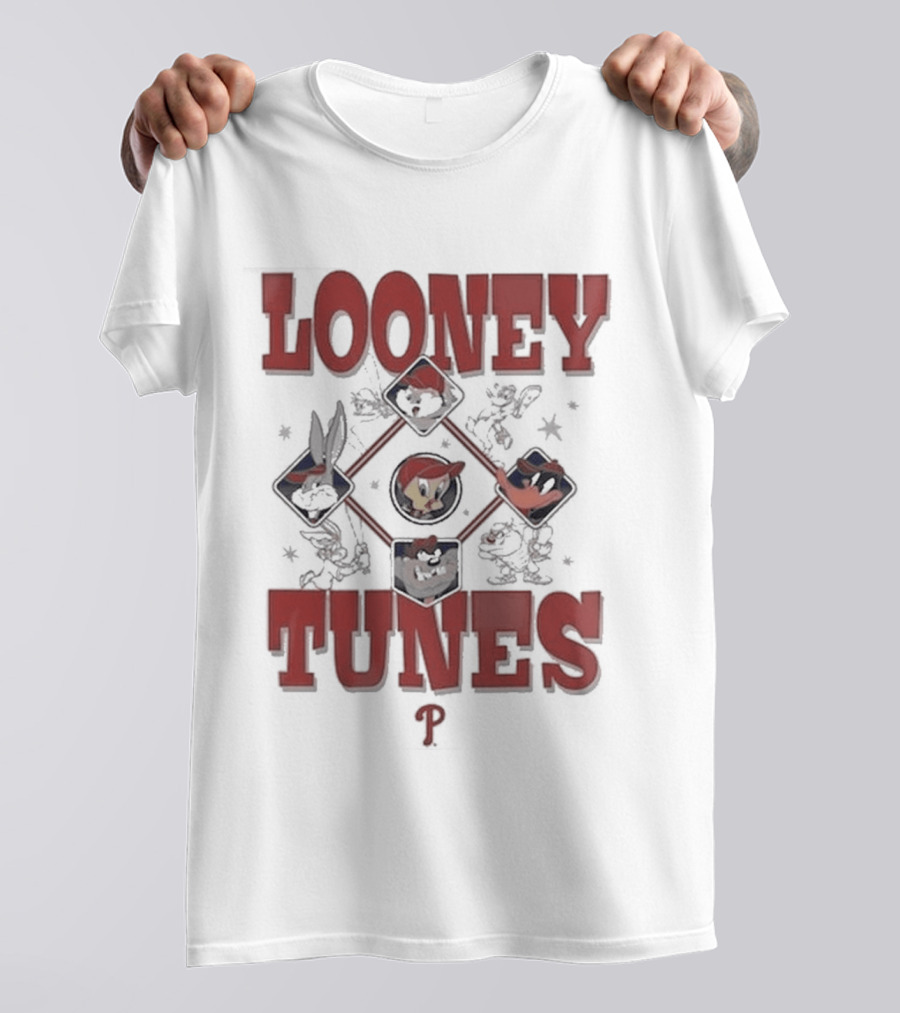 Philadelphia Phillies Looney Tunes Characters Collaboration T-Shirt