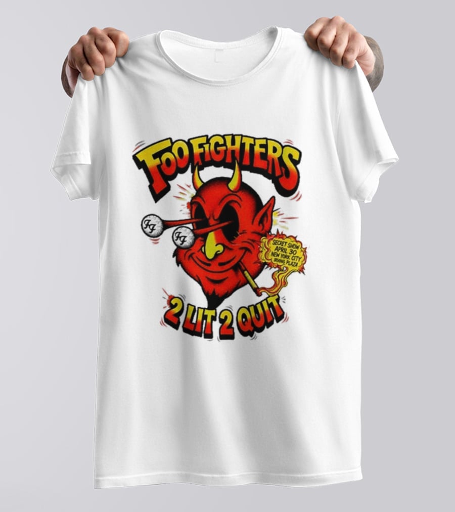 Foo Fighters Secret Show New York City Irving Plaza 2 Lit 2 Quit 2026 T-Shirt