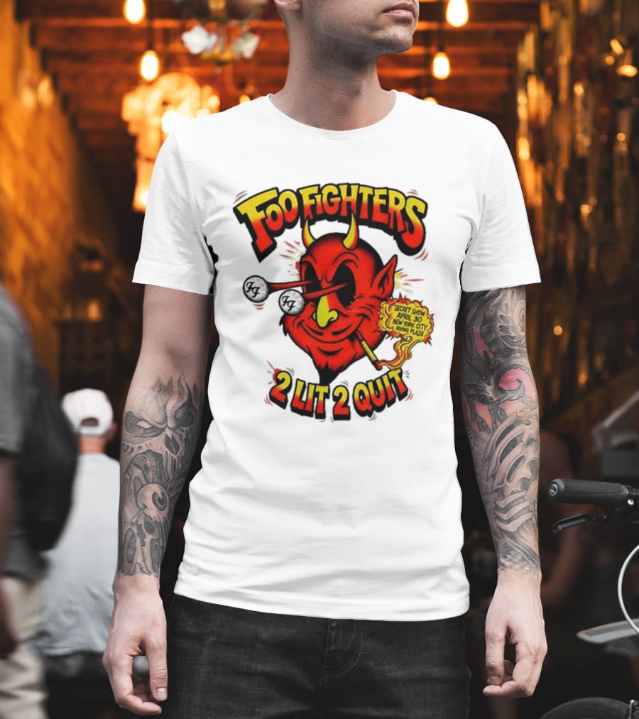 Foo Fighters Secret Show New York City Irving Plaza 2 Lit 2 Quit 2026 T-Shirt