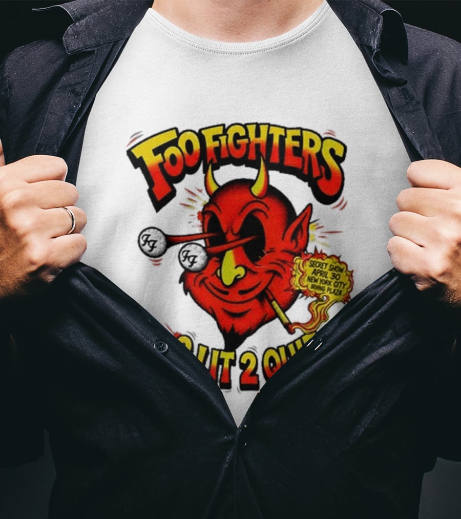 Foo Fighters Secret Show New York City Irving Plaza 2 Lit 2 Quit 2026 T-Shirt