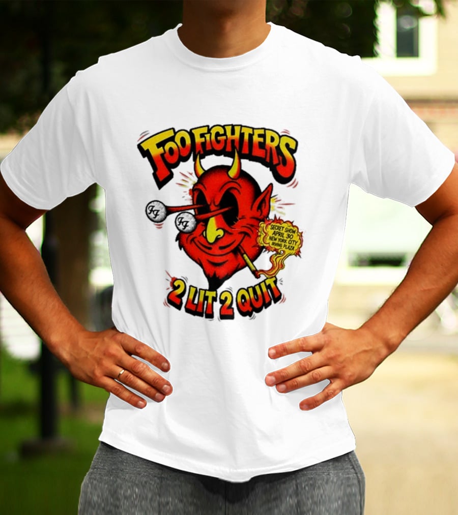 Foo Fighters Secret Show New York City Irving Plaza 2 Lit 2 Quit 2026 T-Shirt