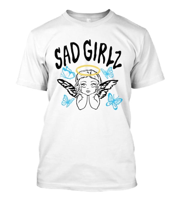 Sad Girlz Junior H Sad Angel Halo Butterfly T-Shirt