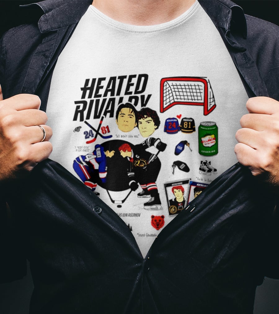 Heated Rivalry 24 Vs 81 Shane Hollander Ilya Rozanov Hockey Showdown Iconic Duel T-Shirt