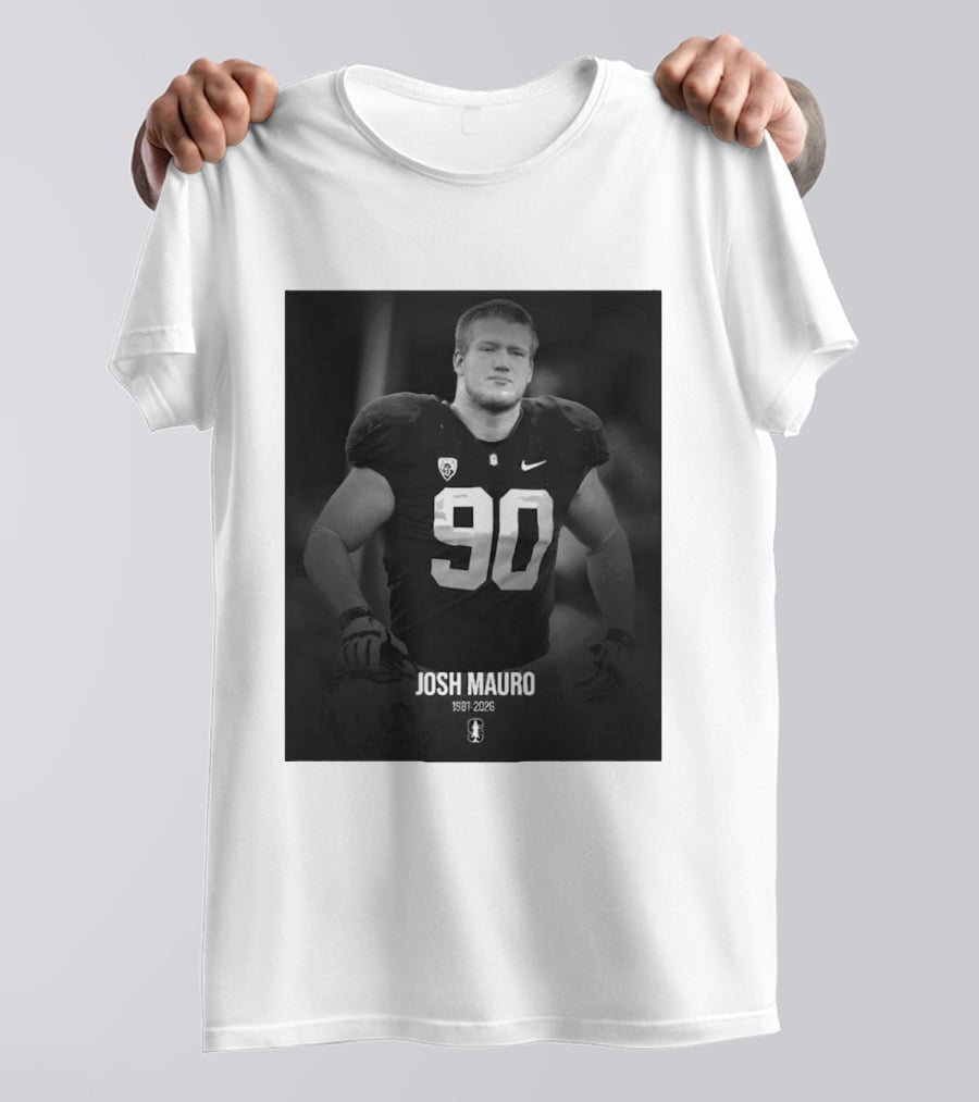 Josh Mauro 1991 2026 Stanford Football Number 90 Nike T-Shirt