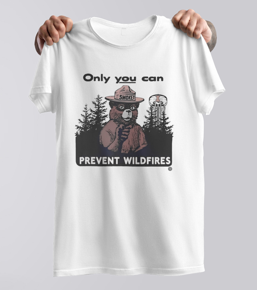 Smokey Bear Idaho Vandals Only You Can Prevent Wildfires T-Shirt