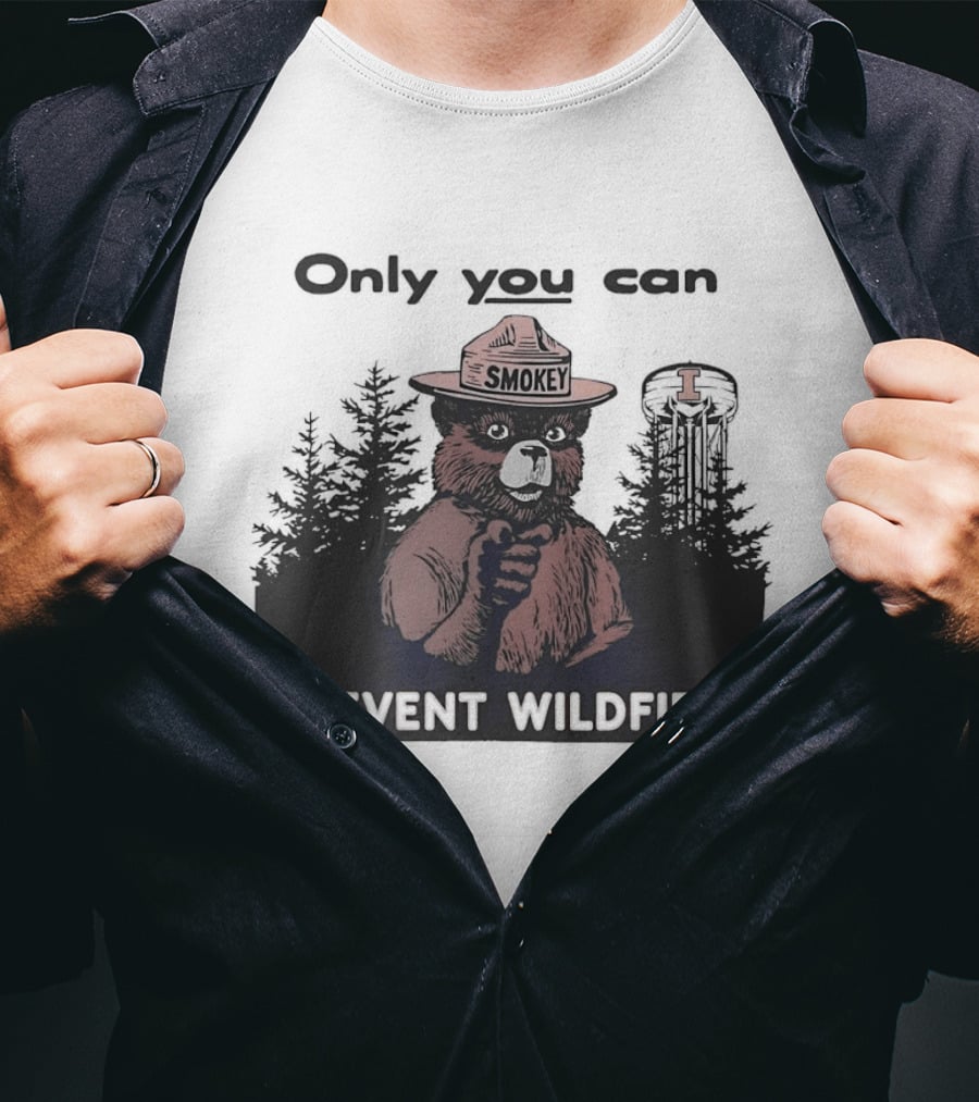 Smokey Bear Idaho Vandals Only You Can Prevent Wildfires T-Shirt